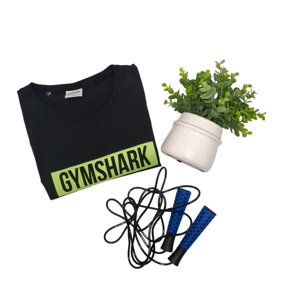 Gymshark Women's Active Short Sleeve Round Neck Black T-Shirt Size M
